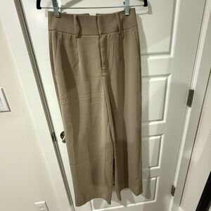 High-waisted Wide-Leg Trousers, Clay